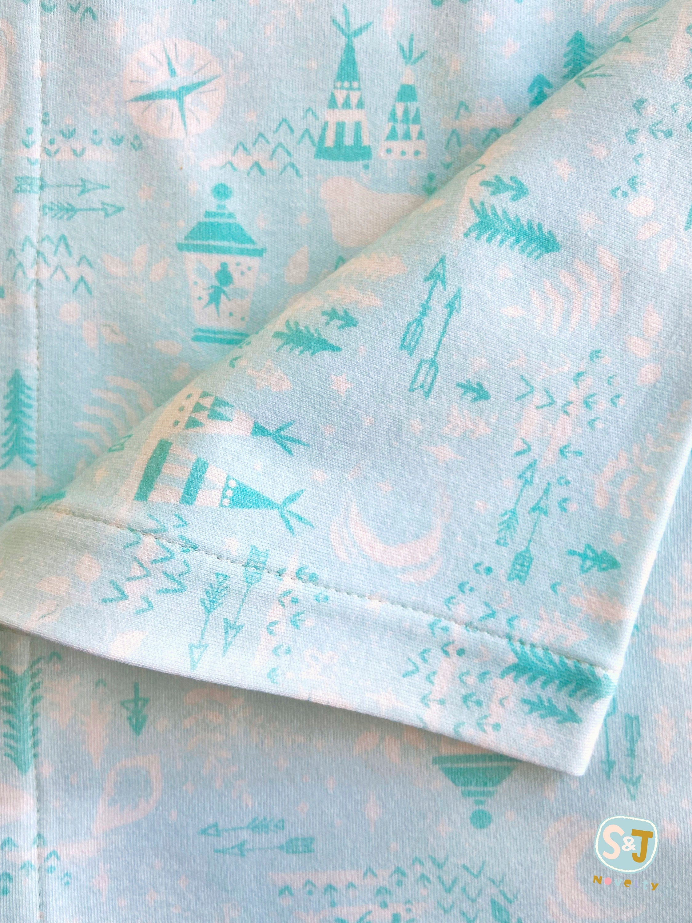 Organic Mint Neverland Cotton Knit Baby Blanket S & J Novelty